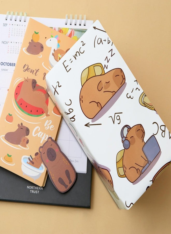 Boerni Capybara Wrapping Paper Straight-A student Cute Capybaras Gift Wrap Paper For Men Women - 4 Sheets Folded Flat Funny Animal-Themed Patterns for Birthday Back to School Party Gift Wrap Packing - Image 5